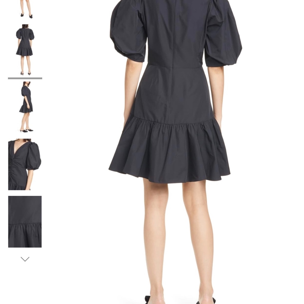 $495 NWT Rebecca Taylor Black Taffeta Dress -4 - Picture 5 of 8